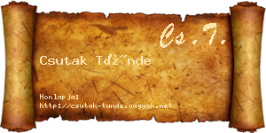 Csutak Tünde névjegykártya